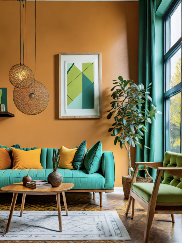 Mid-Century Modern Interiors Color Schemes.